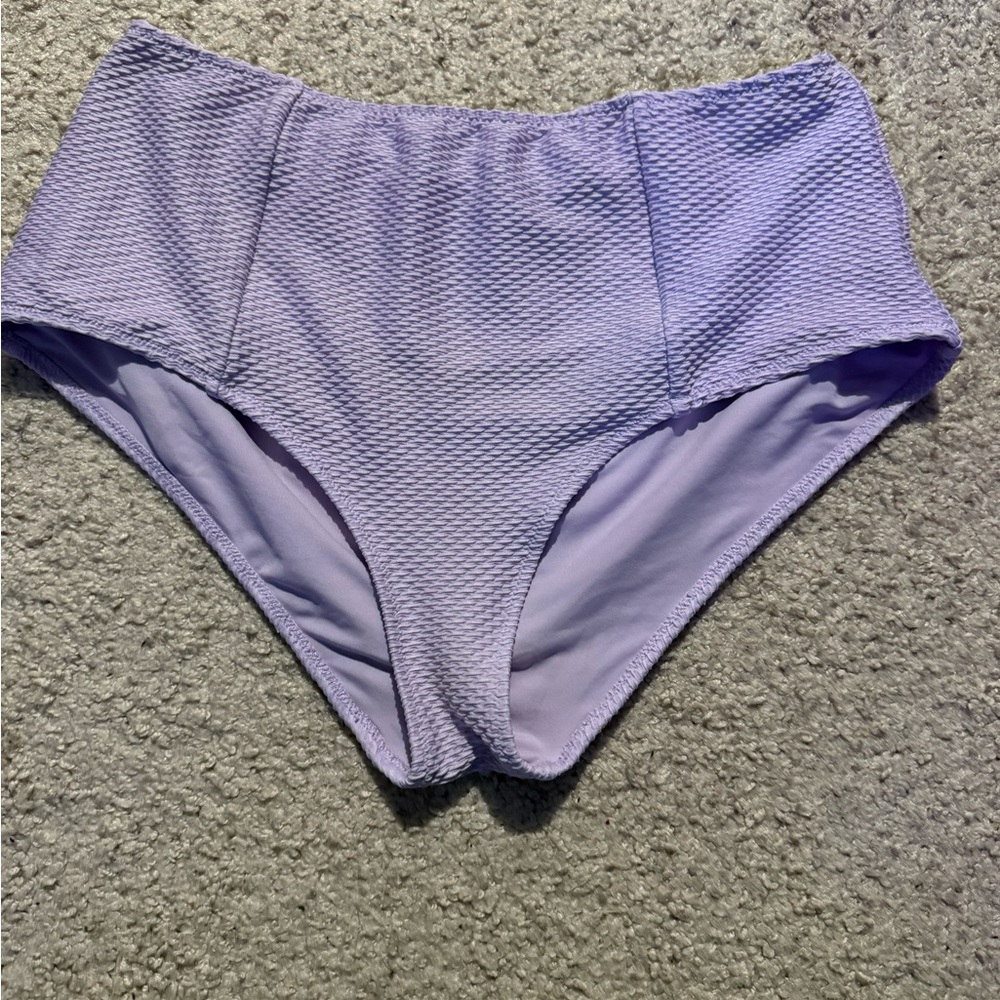 Aerie Textured Lilac Bikini Bottoms